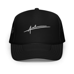 Scribble Icon Foam Trucker Hat in Black