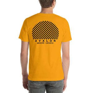 Mod Check Unisex T-Shirt in Gold