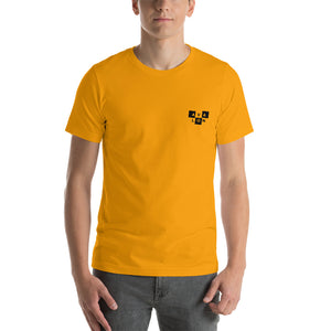 Mod Check Unisex T-Shirt in Gold