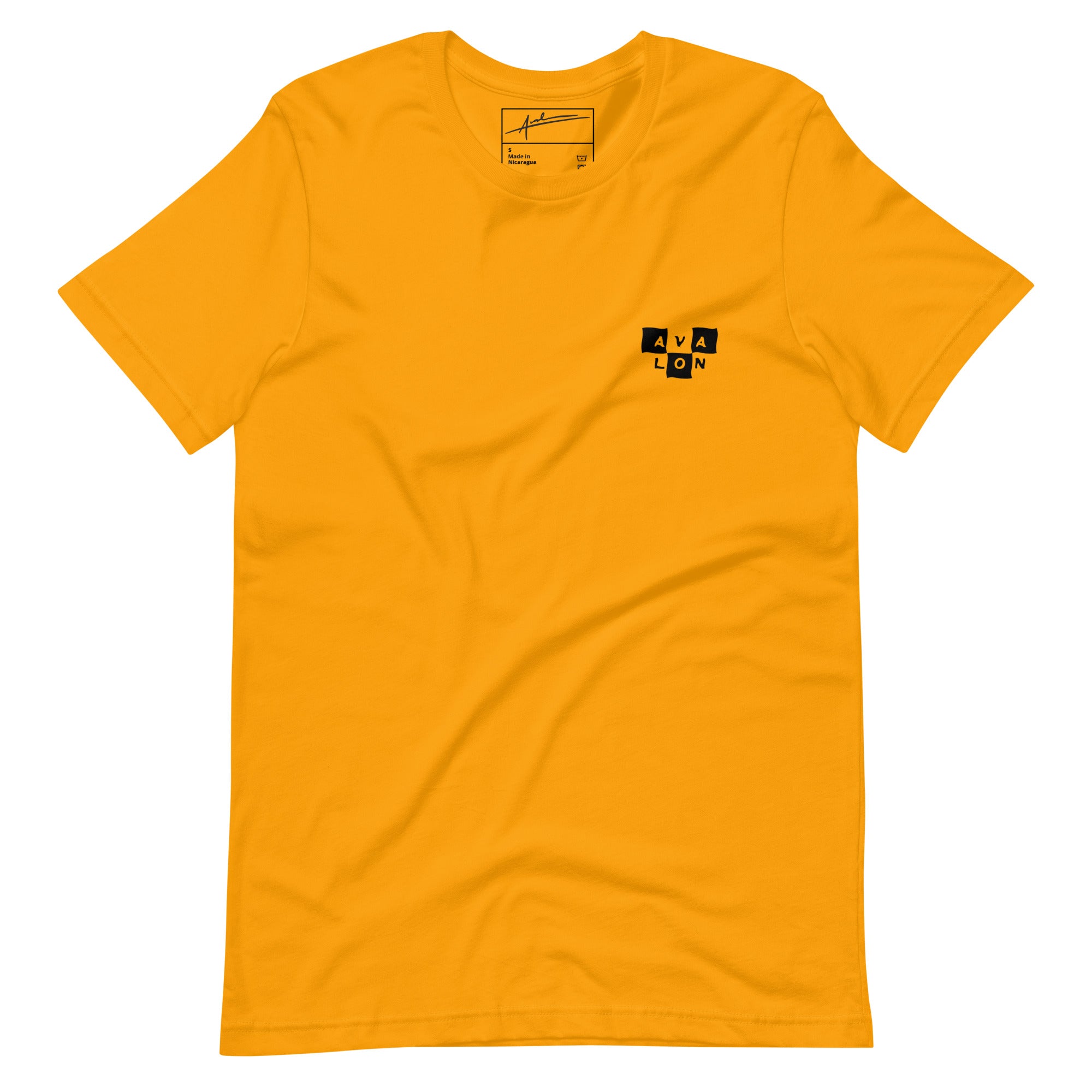 Mod Check Unisex T-Shirt in Gold