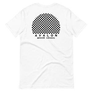 Mod Check Unisex T-Shirt in White