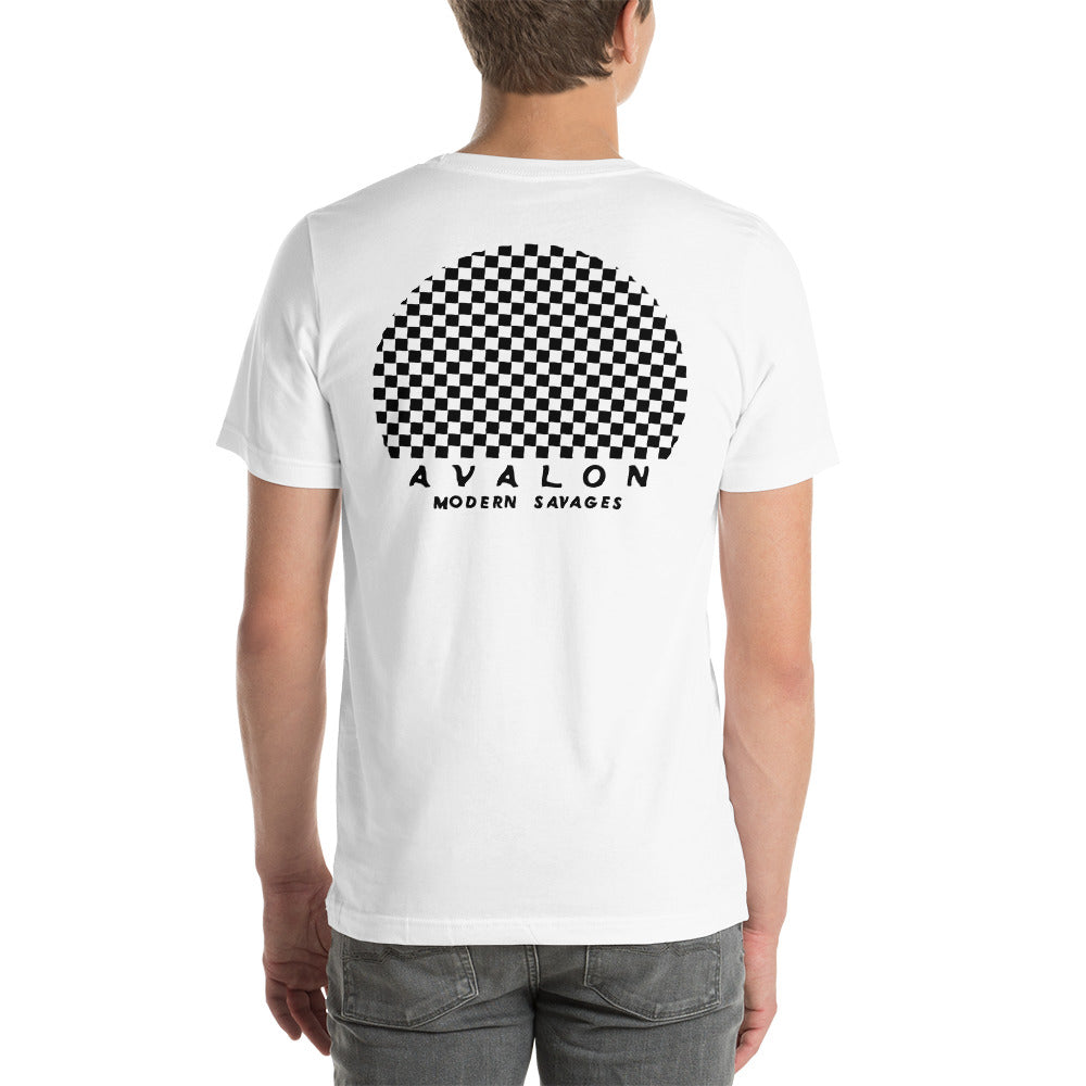 Mod Check Unisex T-Shirt in White